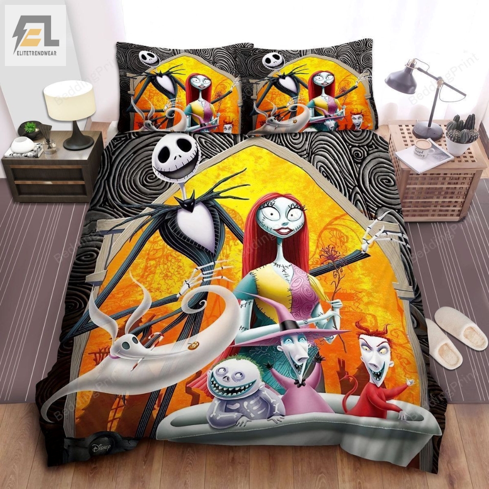 The Nightmare Before Christmas Jack  Sally Zero  Lock Shock  Barrel Bed Sheets Duvet Cover Bedding Sets 