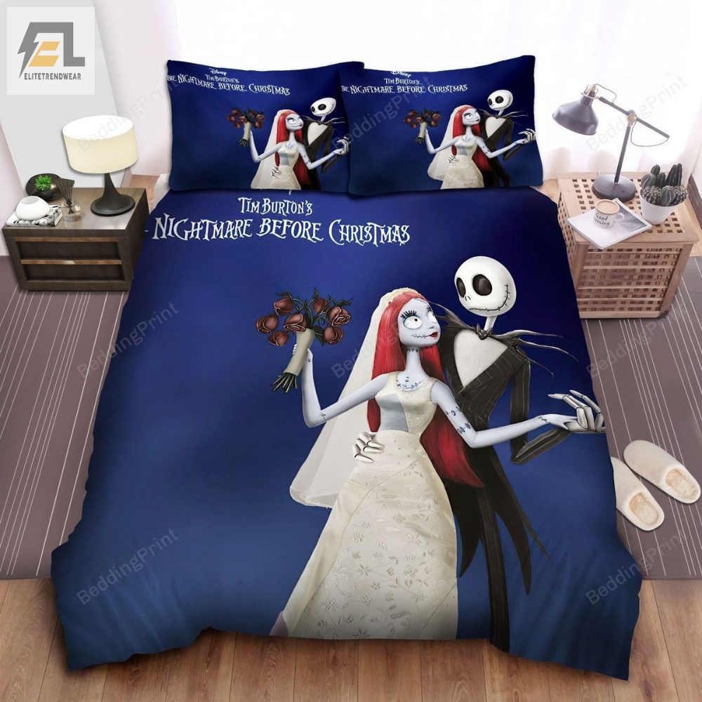 The Nightmare Before Christmas Jack  Sally Wedding Bed Sheets Duvet Cover Bedding Sets 