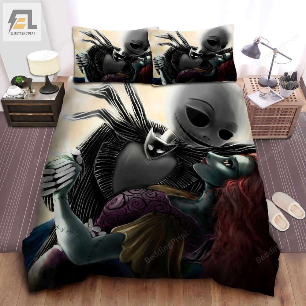 The Nightmare Before Christmas Jack  Sally Dancing In A Masquerade Ball Bed Sheets Duvet Cover Bedding Sets 