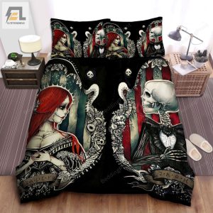 The Nightmare Before Christmas Jack Sally Artistic Drawing Bed Sheets Duvet Cover Bedding Sets elitetrendwear 1 1