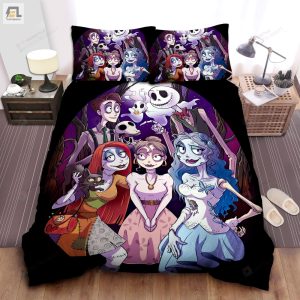 The Nightmare Before Christmas Characters In Cartoon Art Bed Sheets Spread Comforter Duvet Cover Bedding Sets elitetrendwear 1 1