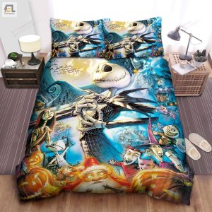 The Nightmare Before Christmas Characters Art Poster Bed Sheets Spread Comforter Duvet Cover Bedding Sets elitetrendwear 1 1
