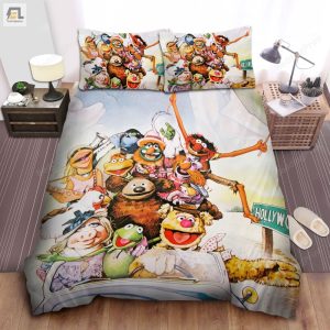 The Muppets Movie Characters On The Way To Hollywood Bed Sheets Duvet Cover Bedding Sets elitetrendwear 1 1