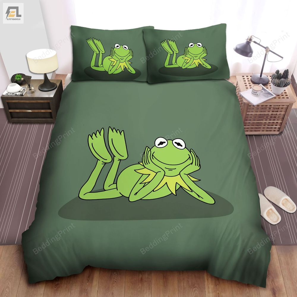 The Muppets Kermit The Frog Smiling With You Bed Sheets Duvet Cover Bedding Sets 