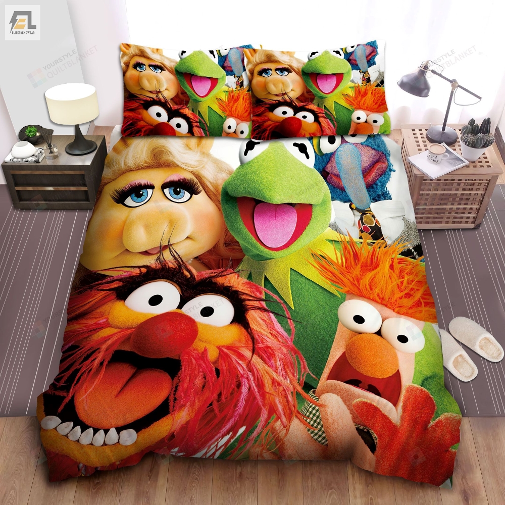 The Muppets 2011 Movie Dvd Cover Bed Sheets Spread Comforter Duvet Cover Bedding Sets 