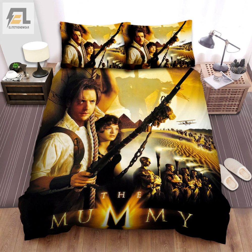 The Mummy Tomb Of The Dragon Emperor 2008 The Sands Will Rise Movie Poster Bed Sheets Spread Comforter Duvet Cover Bedding Sets 