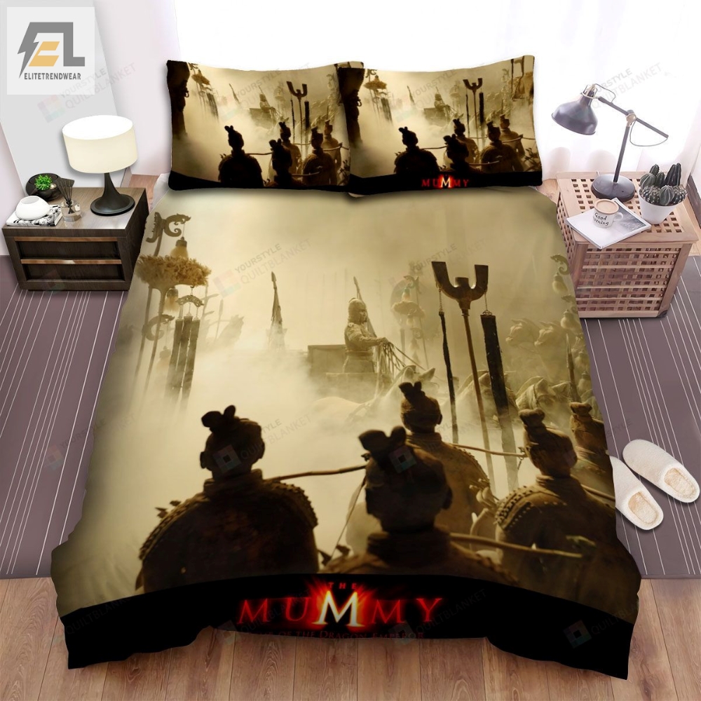 The Mummy Tomb Of The Dragon Emperor 2008 Soldiers Movie Poster Bed Sheets Spread Comforter Duvet Cover Bedding Sets 
