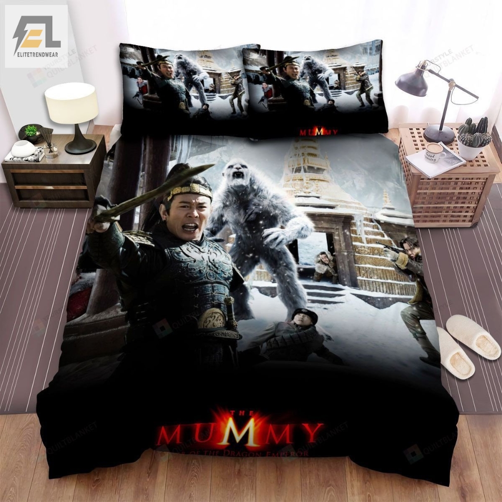 The Mummy Tomb Of The Dragon Emperor 2008 Snowman Movie Poster Bed Sheets Spread Comforter Duvet Cover Bedding Sets 