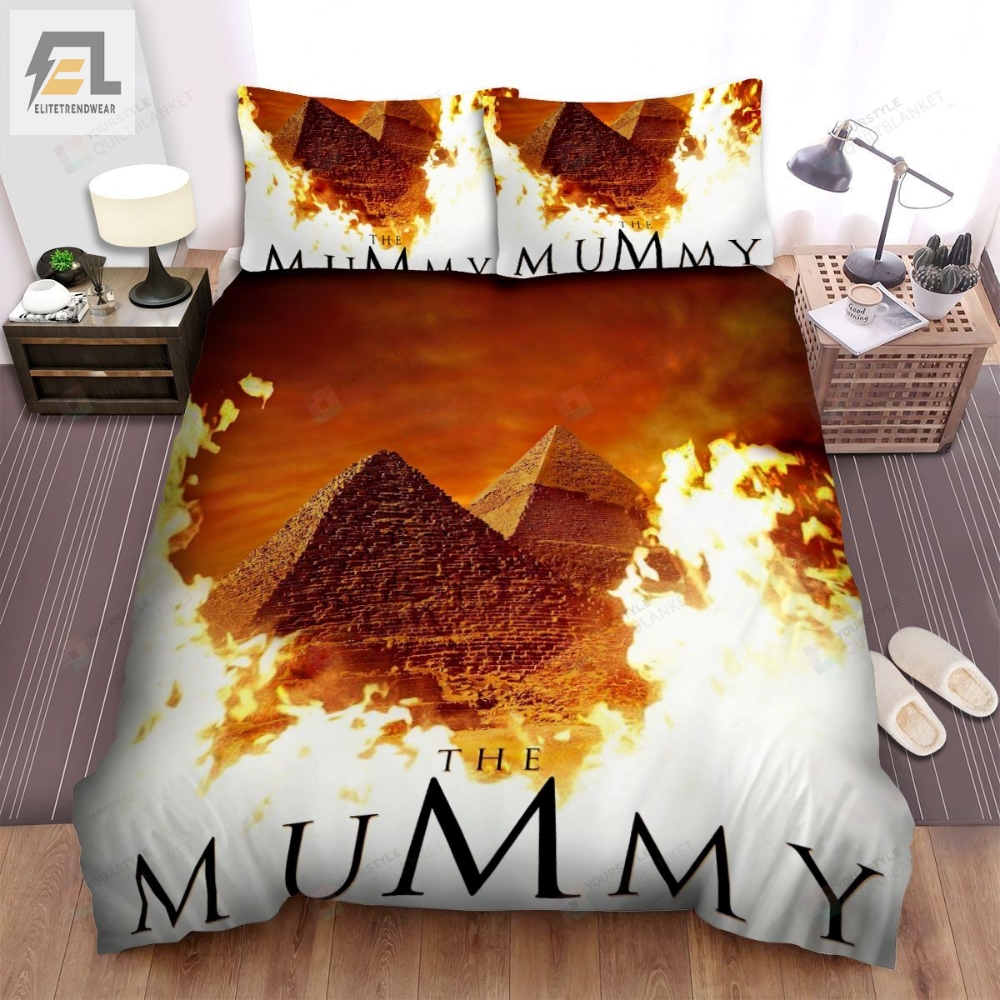 The Mummy Tomb Of The Dragon Emperor 2008 Sea Of Flames Movie Poster Bed Sheets Spread Comforter Duvet Cover Bedding Sets 