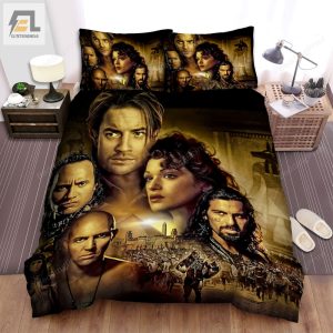 The Mummy Returns 2001 Wallpaper Movie Poster Bed Sheets Duvet Cover Bedding Sets elitetrendwear 1 1