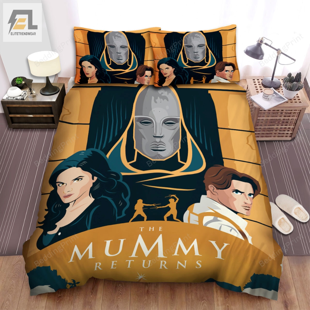The Mummy Returns 2001 The Henkel Family Theater Presents Movie Poster Bed Sheets Duvet Cover Bedding Sets 