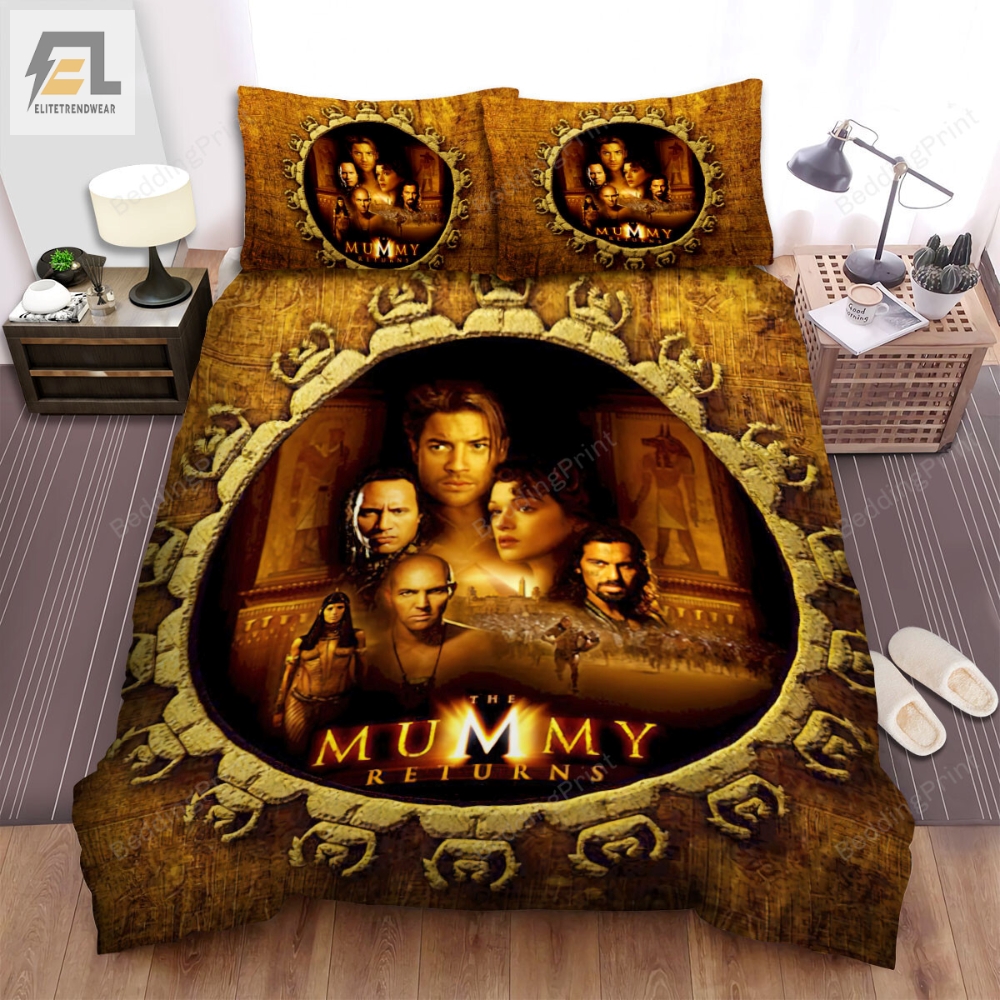 The Mummy Returns 2001 Orbicular Movie Poster Bed Sheets Duvet Cover Bedding Sets 