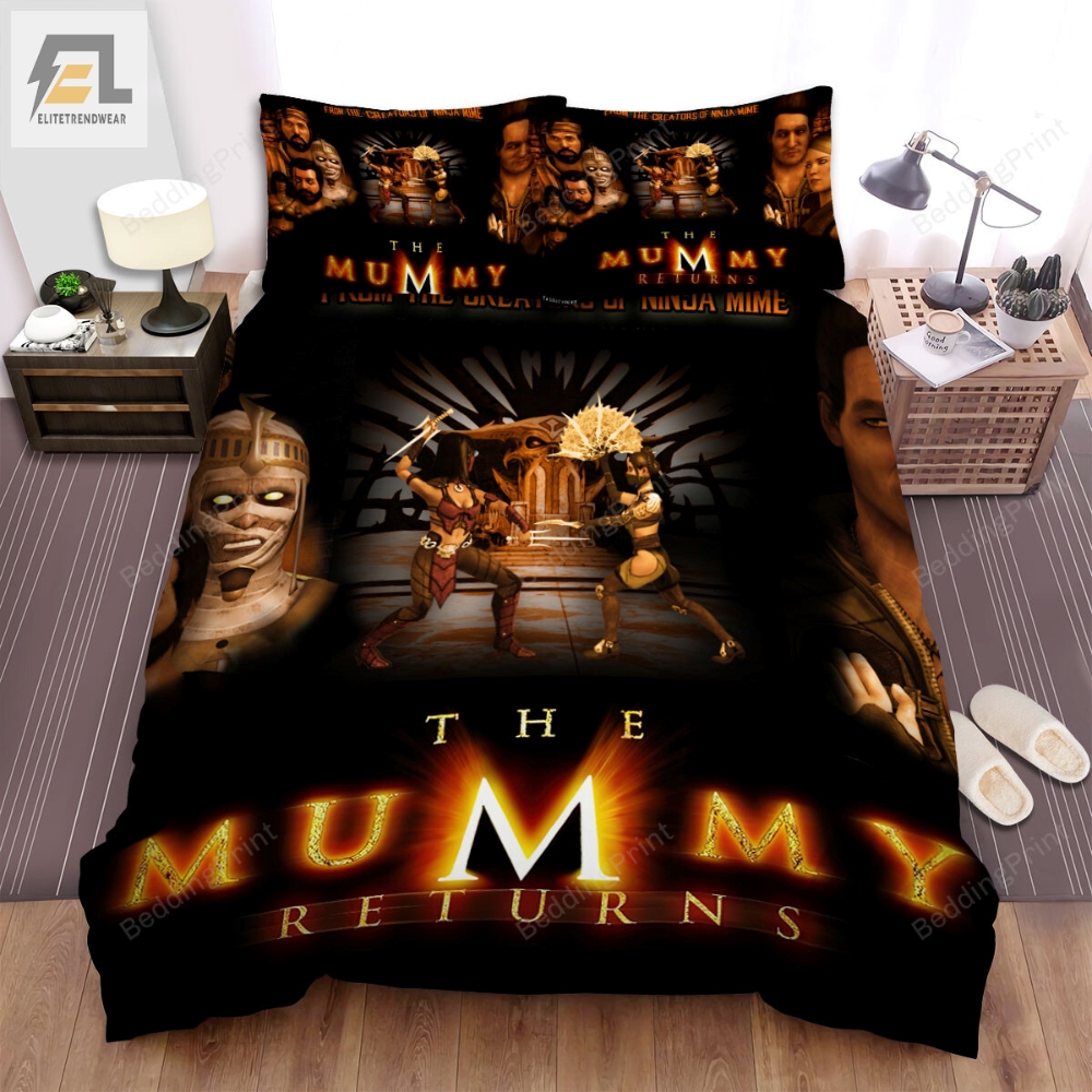 The Mummy Returns 2001 From Creators Of Ninja Mime Movie Poster Bed Sheets Duvet Cover Bedding Sets 