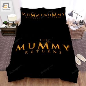 The Mummy Returns 2001 Black Background Movie Poster Bed Sheets Duvet Cover Bedding Sets elitetrendwear 1 1