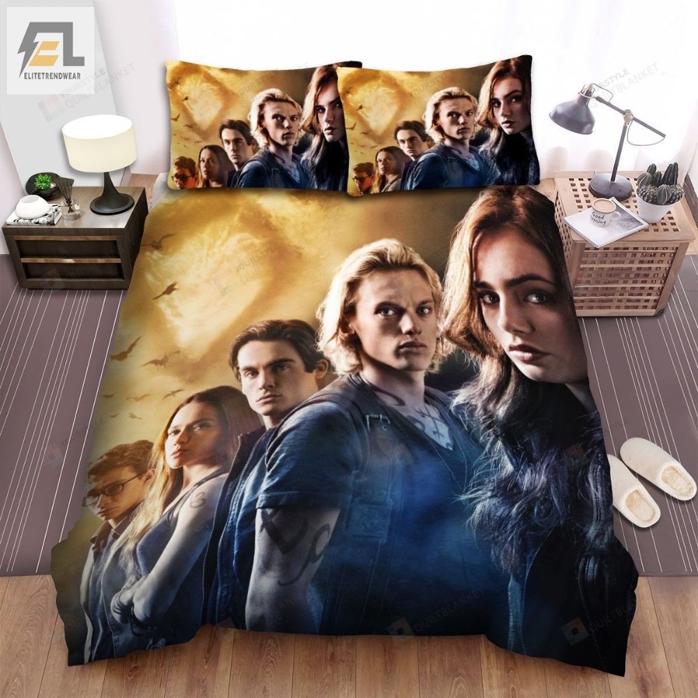 The Mortal Instruments City Of Bones Movie Members Photo Bed Sheets Spread Comforter Duvet Cover Bedding Sets 