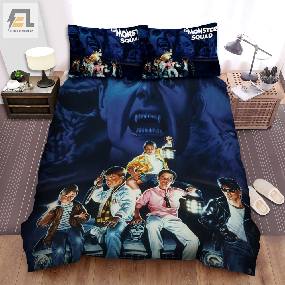 The Monster Squad Monster With Kids Besides The Car Movie Poster Bed Sheets Spread Comforter Duvet Cover Bedding Sets 