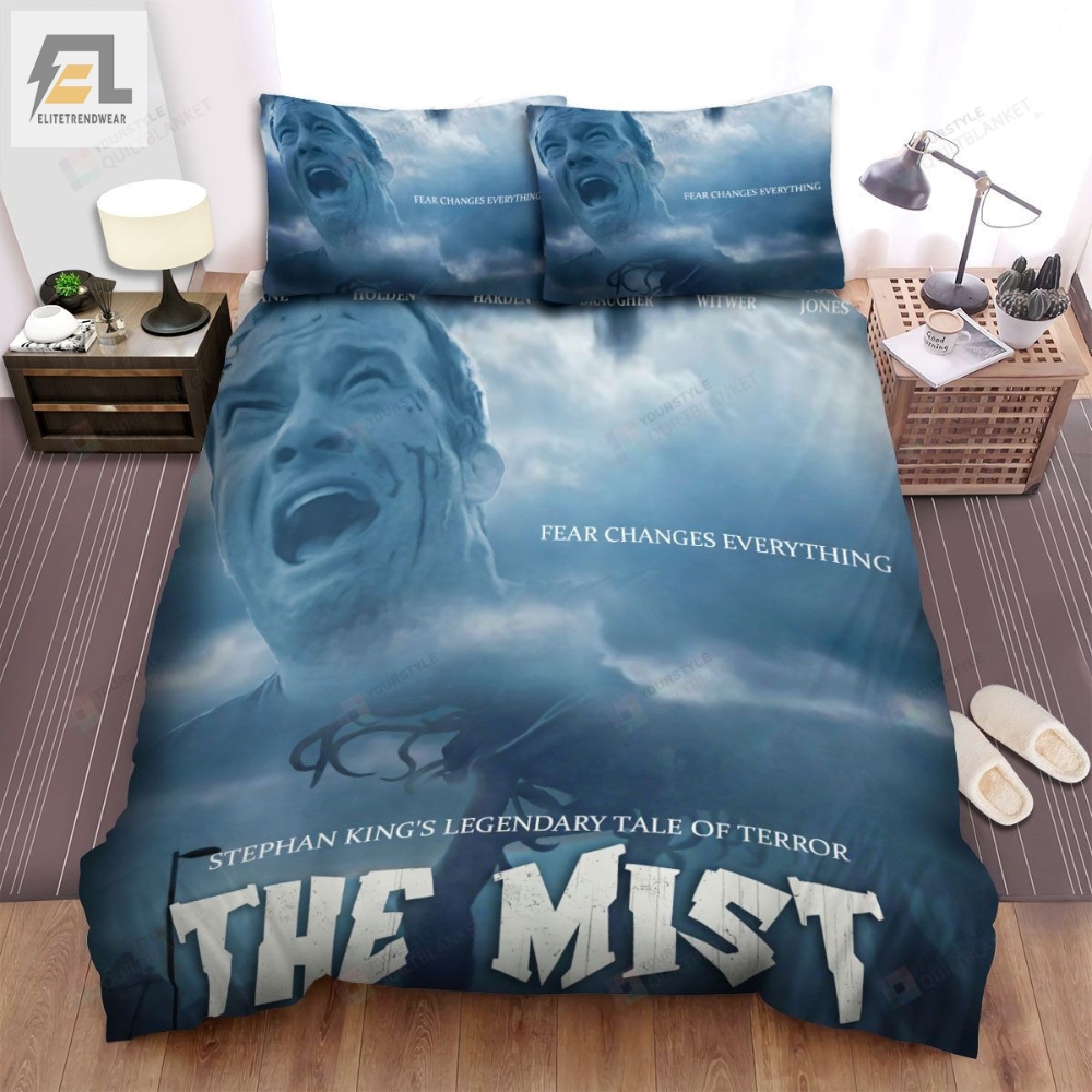 The Mist Fear Changes Evrything Movie Poster Ver 2 Bed Sheets Spread Comforter Duvet Cover Bedding Sets 