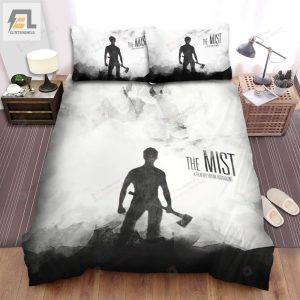 The Mist Black White Artwork Movie Poster Bed Sheets Spread Comforter Duvet Cover Bedding Sets elitetrendwear 1 1