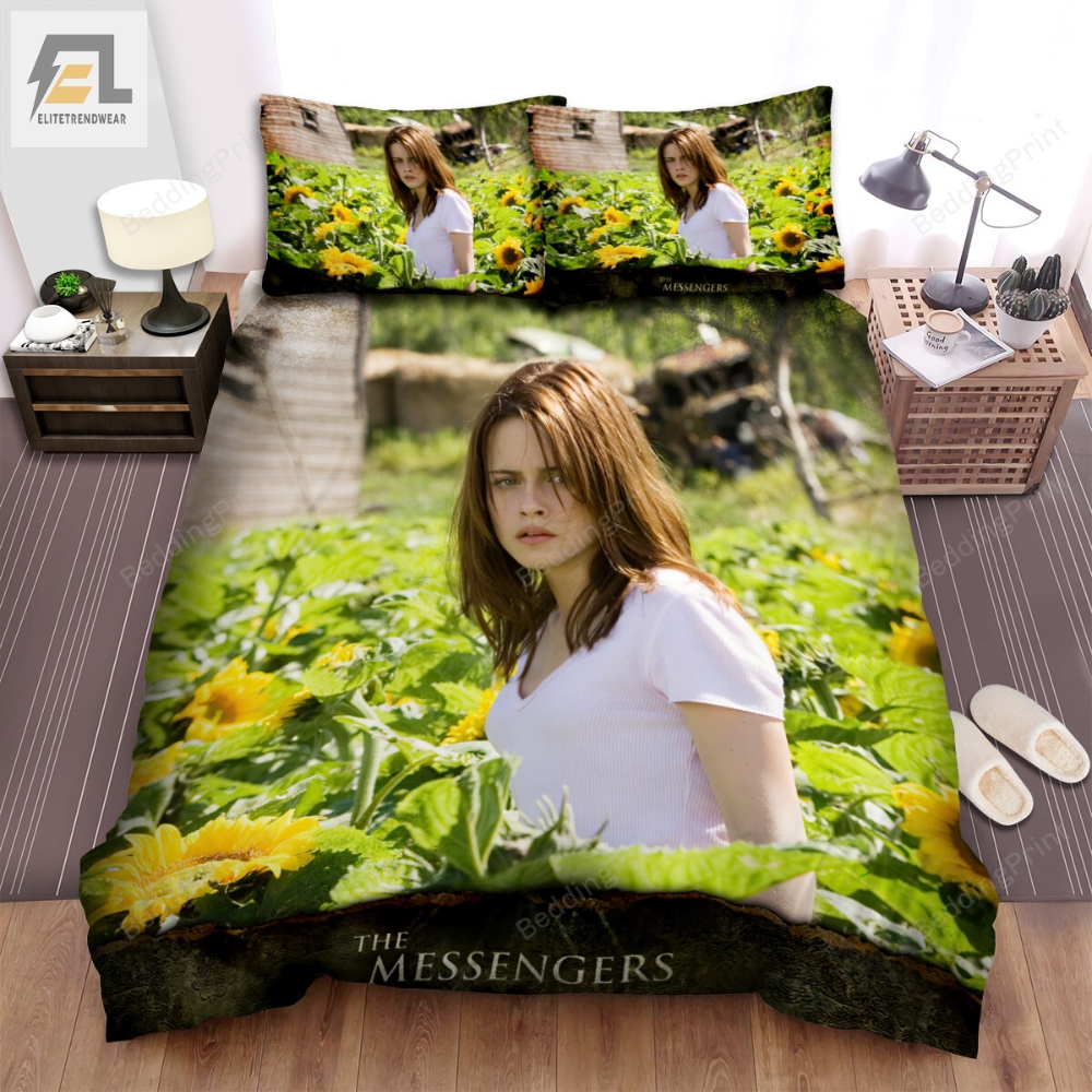 The Messengers The Girl Beside Sunflower Main Actor Scene Movie Poster Bed Sheets Duvet Cover Bedding Sets 