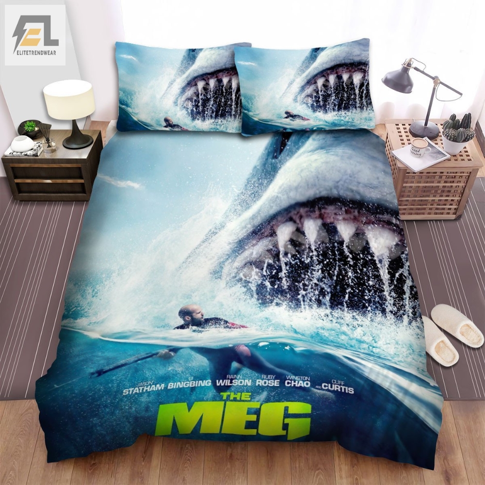 The Meg Poster 4 Bed Sheets Spread Comforter Duvet Cover Bedding Sets 