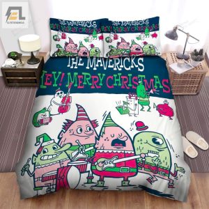 The Mavericks Band Album Hey Merry Christmas Bed Sheets Spread Comforter Duvet Cover Bedding Sets elitetrendwear 1 1