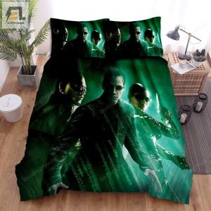 The Matrix Reloaded In The Rain Bed Sheets Duvet Cover Bedding Sets elitetrendwear 1 1