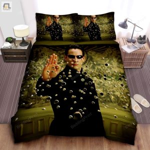 The Matrix Bullets Stopping Bed Sheets Duvet Cover Bedding Sets elitetrendwear 1 1
