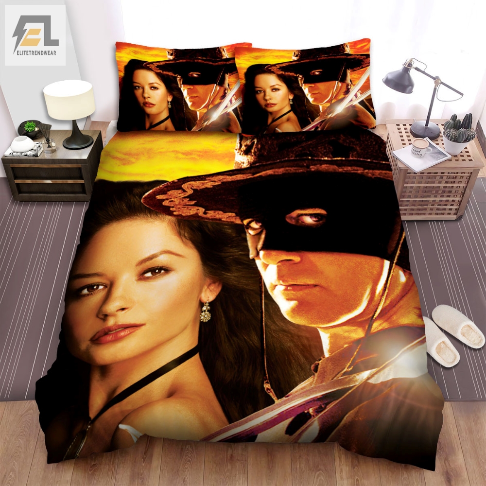 The Mask Of Zorro 1998 Movie Poster Theme Bed Sheets Spread Comforter Duvet Cover Bedding Sets 