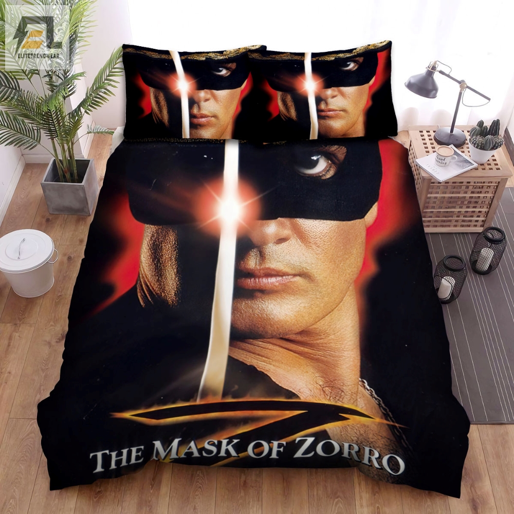The Mask Of Zorro 1998 Movie Poster Fanart Bed Sheets Spread Comforter Duvet Cover Bedding Sets 