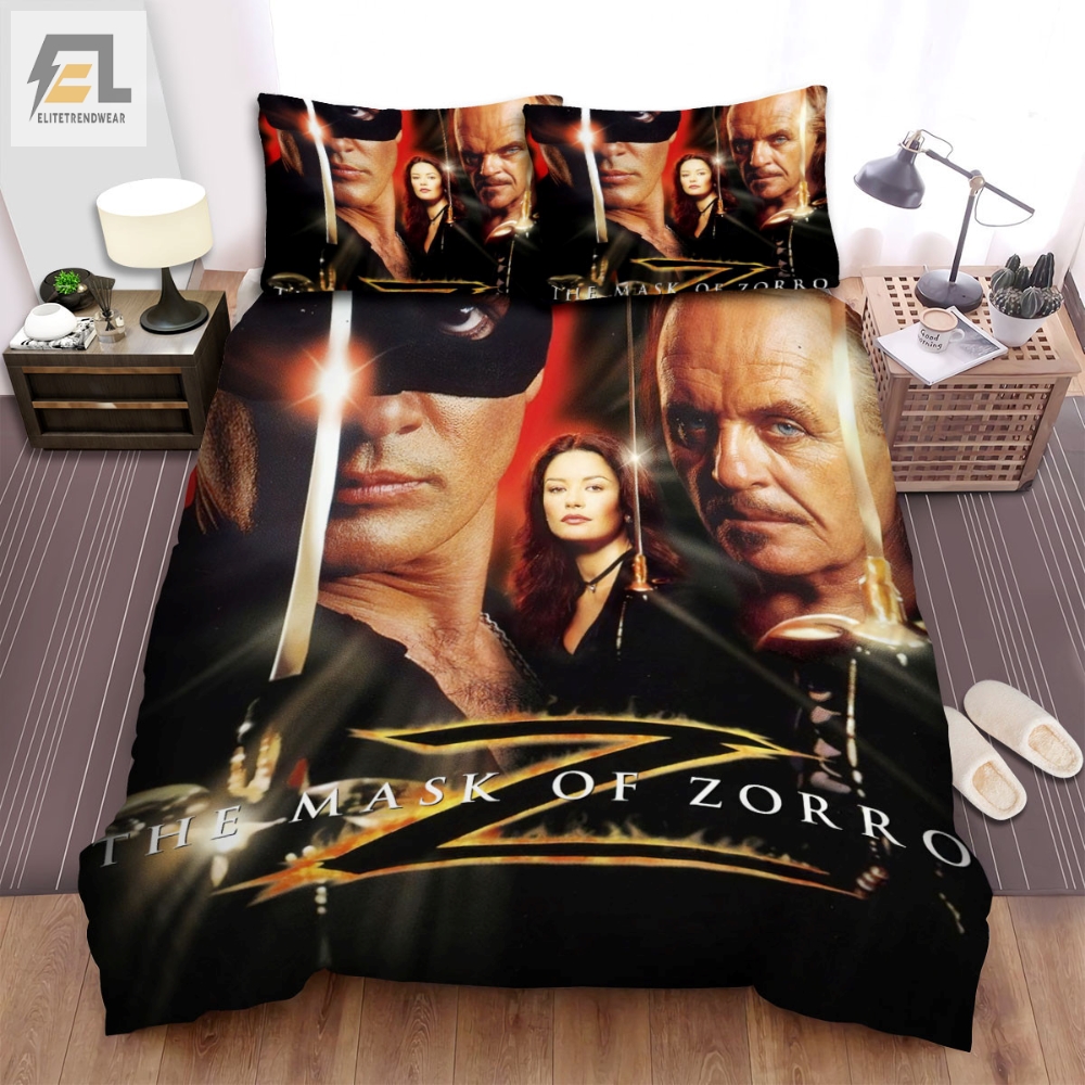 The Mask Of Zorro 1998 Movie Poster Bed Sheets Spread Comforter Duvet Cover Bedding Sets 