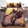 The Mandalorian Rescuing Baby Yoda Painting Bed Sheets Duvet Cover Bedding Sets elitetrendwear 1