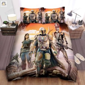 The Mandalorian Characters Artwork Bed Sheets Spread Comforter Duvet Cover Bedding Sets elitetrendwear 1 1