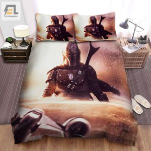 The Mandalorian 2019 The Mandalorian With Modern Weapons Movie Poster Bed Sheets Duvet Cover Bedding Sets elitetrendwear 1 1