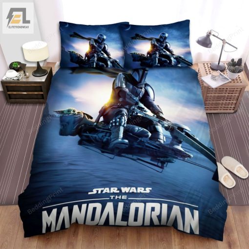 The Mandalorian 2019 The Mandalorian Baby Yoda Movie Poster Ver 1 Bed Sheets Duvet Cover Bedding Sets elitetrendwear 1