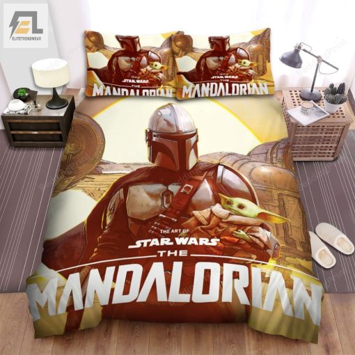 The Mandalorian 2019 The Mandalorian Baby Yoda Artwork Ver 1 Bed Sheets Duvet Cover Bedding Sets elitetrendwear 1