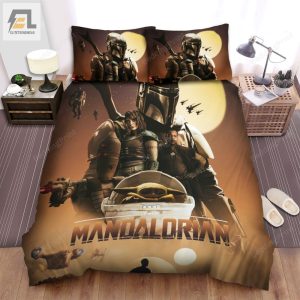 The Mandalorian 2019 Movie Poster Ver 2 Bed Sheets Duvet Cover Bedding Sets elitetrendwear 1 1