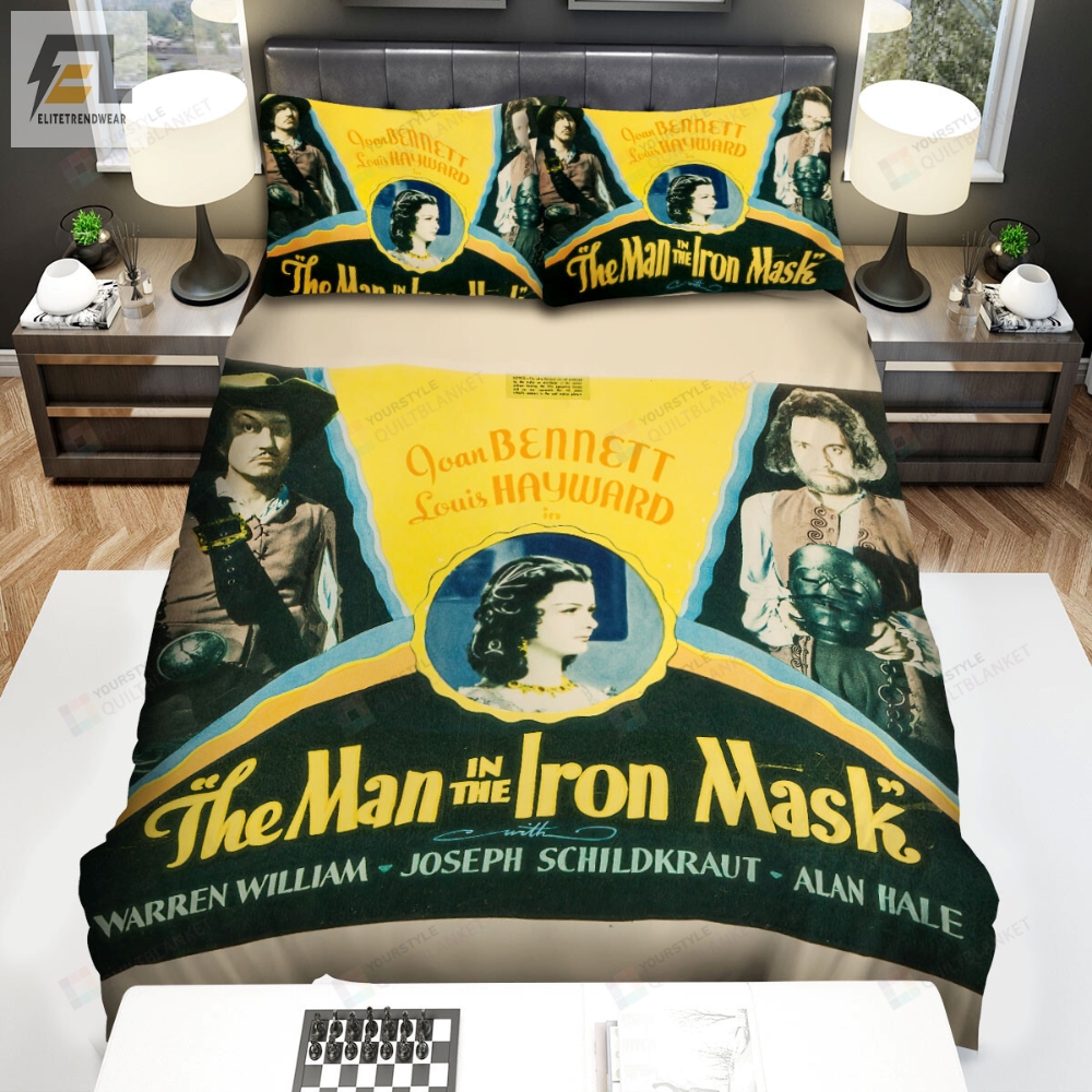 The Man In The Iron Mask I Movie Old Poster Bed Sheets Duvet Cover Bedding Sets 