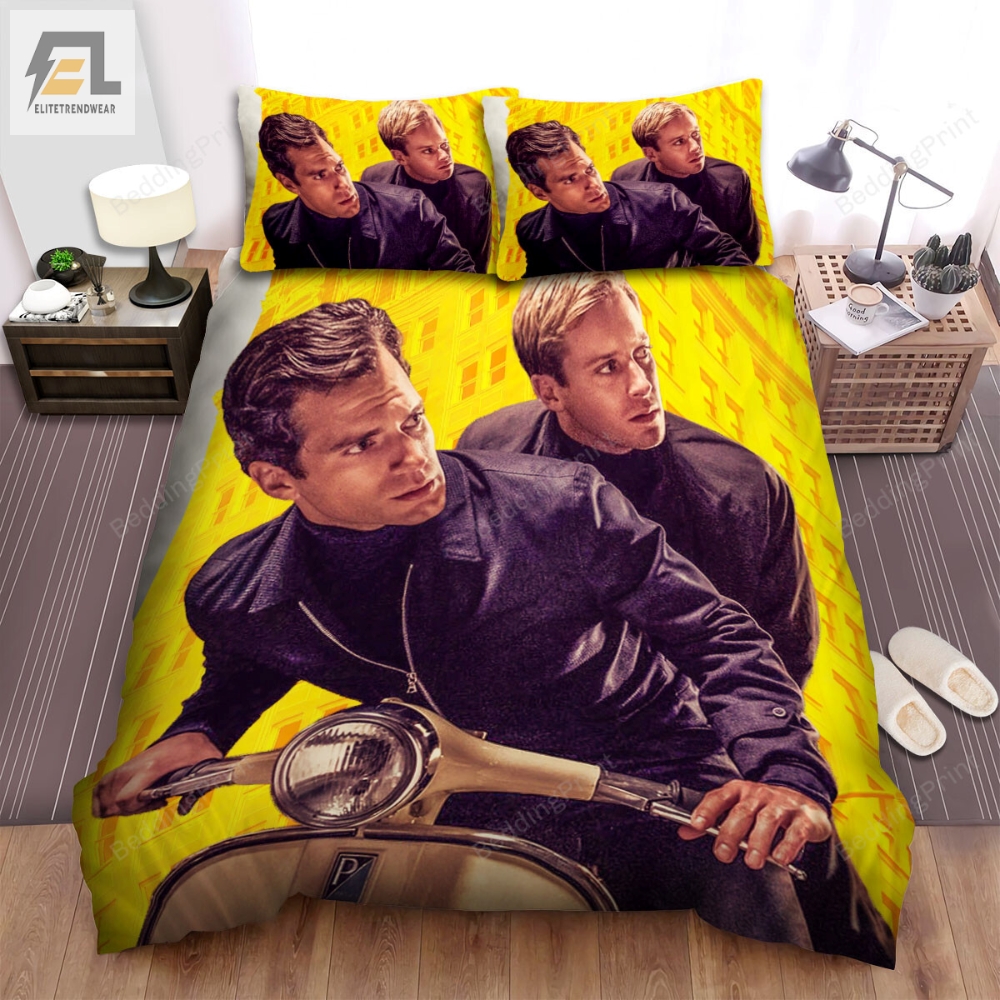 The Man From U.N.C.L.E A Cinema Gold Poster Bed Sheets Duvet Cover Bedding Sets 