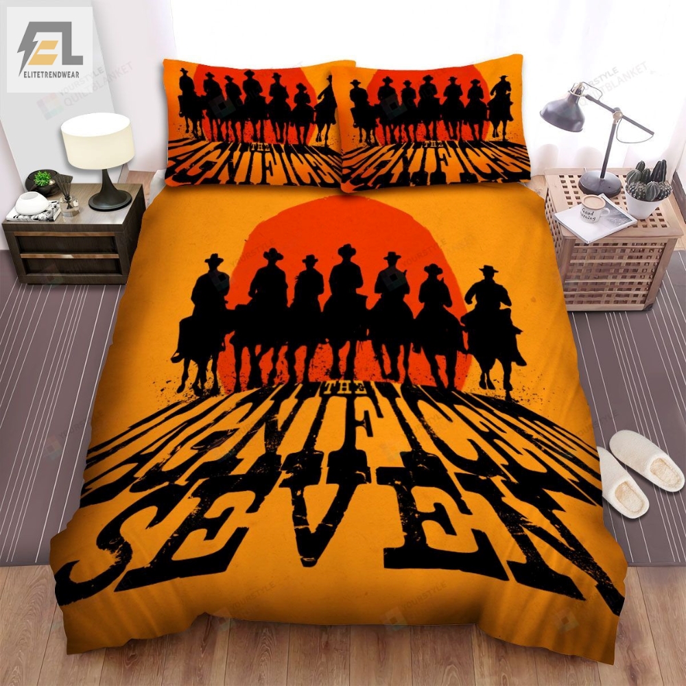 The Magnificent Seven Poster Bed Sheets Spread Comforter Duvet Cover Bedding Sets 