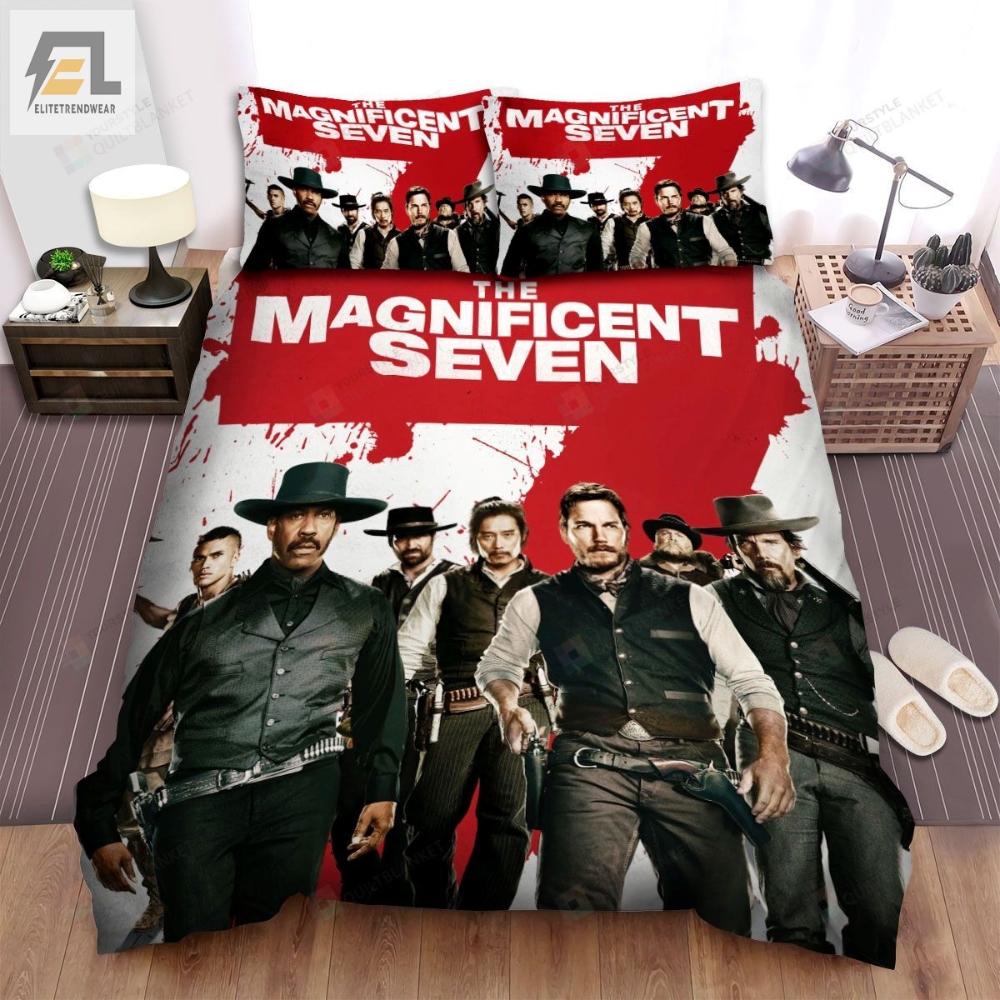 The Magnificent Seven 2016 Movie Poster Ver 2 Bed Sheets Spread Comforter Duvet Cover Bedding Sets 