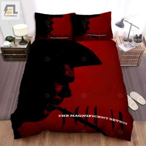 The Magnificent Seven 1960 Yui Brynner Movie Poster Bed Sheets Spread Comforter Duvet Cover Bedding Sets elitetrendwear 1 1