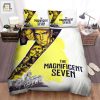 The Magnificent Seven 1960 White And Yellow Painting Movie Poster Bed Sheets Spread Comforter Duvet Cover Bedding Sets elitetrendwear 1