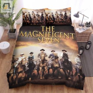 The Magnificent Seven 1960 Western Legends Movie Poster Bed Sheets Spread Comforter Duvet Cover Bedding Sets elitetrendwear 1 1