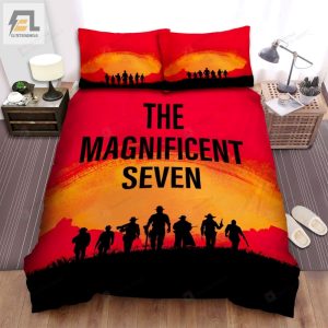 The Magnificent Seven 1960 Sunset Movie Poster Bed Sheets Spread Comforter Duvet Cover Bedding Sets elitetrendwear 1 1