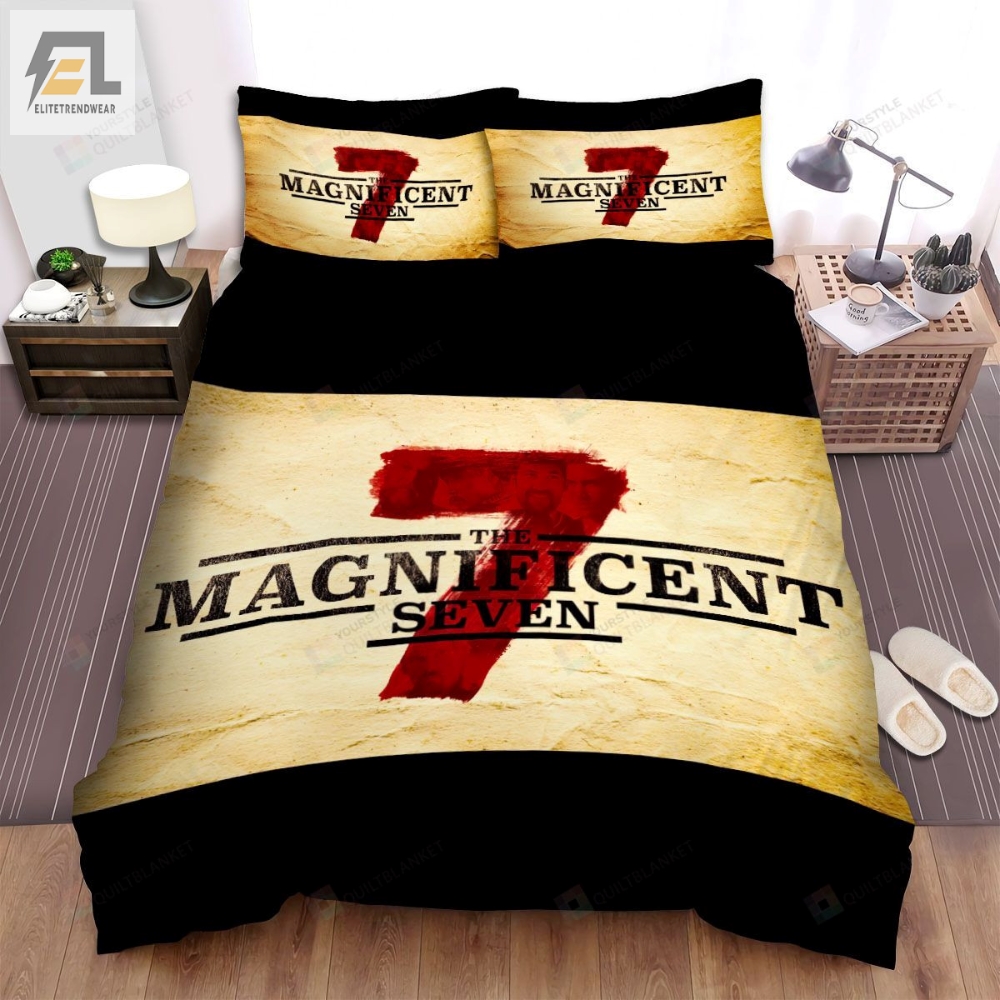 The Magnificent Seven 1960 Logo Film Movie Poster Bed Sheets Spread Comforter Duvet Cover Bedding Sets 