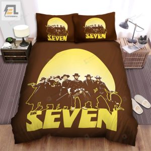 The Magnificent Seven 1960 Cowboy Group Movie Poster Bed Sheets Spread Comforter Duvet Cover Bedding Sets elitetrendwear 1 1