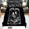 The Lovers Tarot Card With Black White Skulls Bed Sheets Duvet Cover Bedding Sets elitetrendwear 1