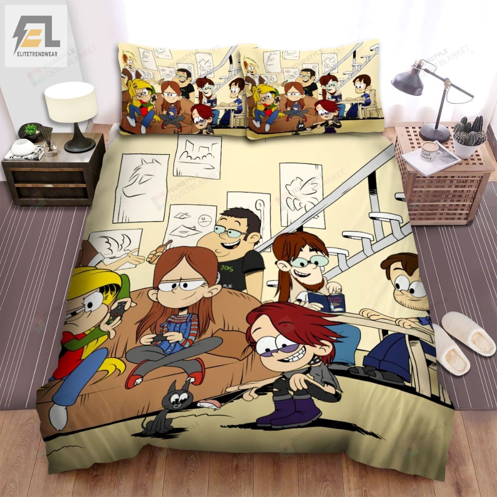 The Loud House Family Poster Bed Sheets Spread Duvet Cover Bedding Sets 