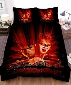 The Lost Boys Two Men On Red Light Background Art Picture Of The Movie Bed Sheets Spread Comforter Duvet Cover Bedding Sets elitetrendwear 1 1