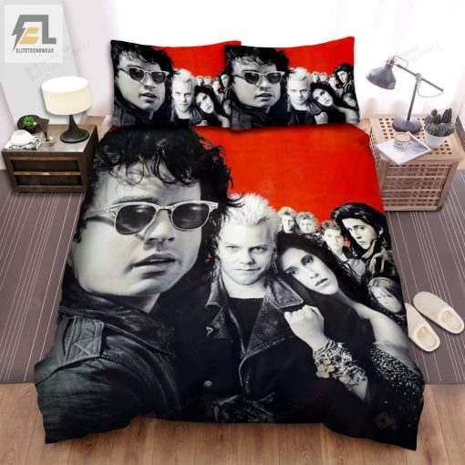 The Lost Boys Sleep All Day Party All Night Never Grow Old Never Die Itas Fun To Be A Vampire Movie Poster Ver 6 Bed Sheets Spread Comforter Duvet Cover Bedding Sets elitetrendwear 1 1